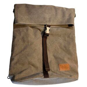 MyHozee Gray Canvas Interchangeable Shoulder Bag To Backpack w/Adjustable Strap
